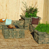 Pavestone SplitRock Corner 3.5 in. x 10.5 in. x 7 in. Yukon Concrete Garden Wall Block (96 Pcs. / 40.8 Face ft. / Pallet) - Super Arbor