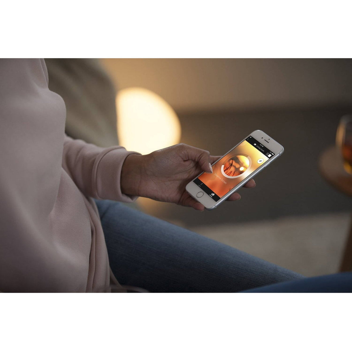 Philips Hue White A19 LED 60W Equivalent Dimmable Smart Wireless Lighting Starter Kit – 2 Bulbs + Bridge