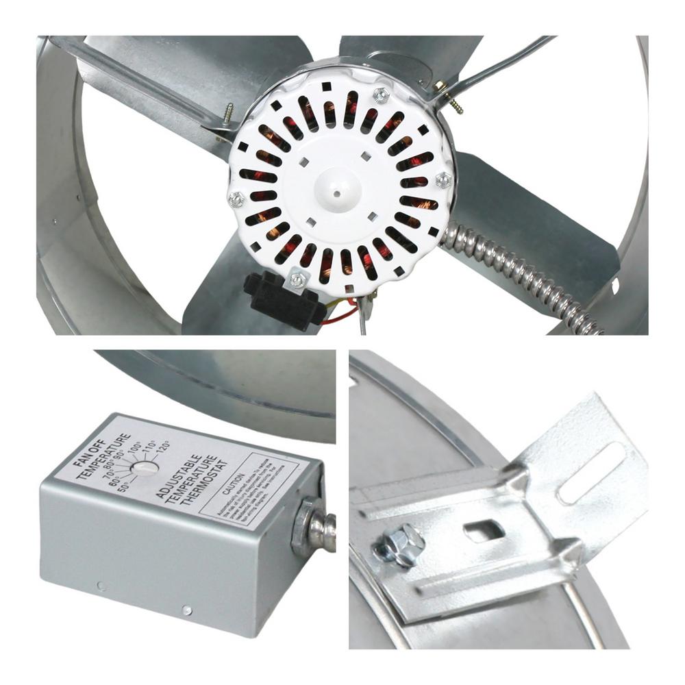 1300 CFM Mill Electric Powered Gable Mount Electric Attic Fan - Super Arbor