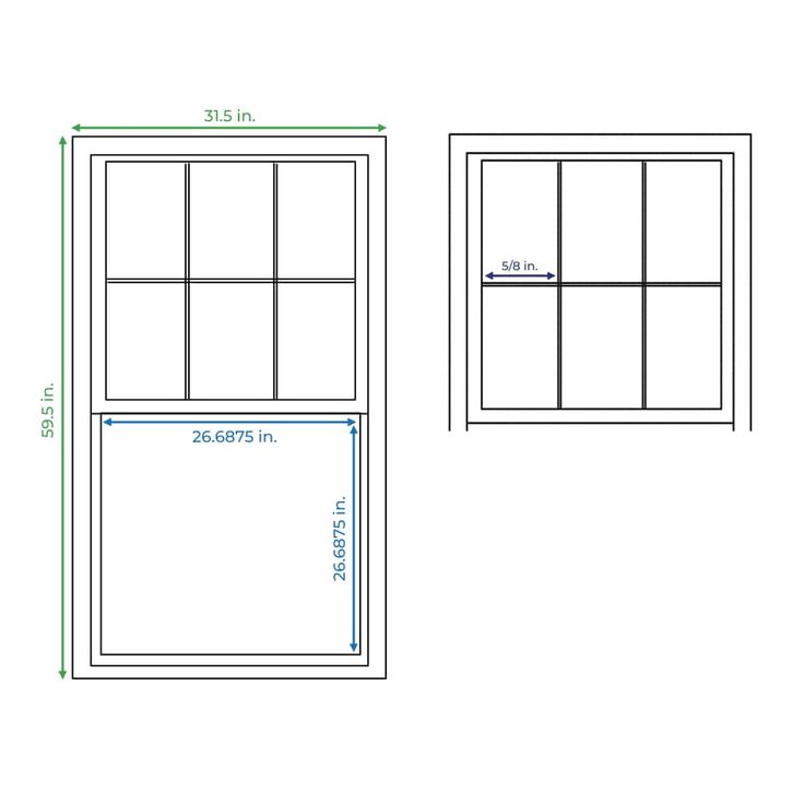 RELIABILT 150 Series New Construction 31-1/2-in x 59-1/2-in x 3-1/4-in Jamb White Vinyl Dual-pane Single Hung Window Half Screen Included