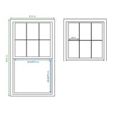 RELIABILT 150 Series New Construction 31-1/2-in x 59-1/2-in x 3-1/4-in Jamb White Vinyl Dual-pane Single Hung Window Half Screen Included