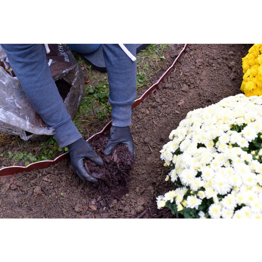 ProFlex 2 in. x 100 ft. Red Polyethylene Scalloped Woodgrain  No-Dig Edging Kit - Super Arbor