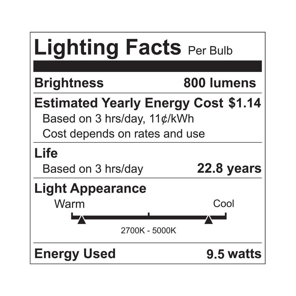 60-Watt Equivalent Multi-Color and White Ambiance A19 Dimmable Wi-Fi Smart Connected LED Light Bulb