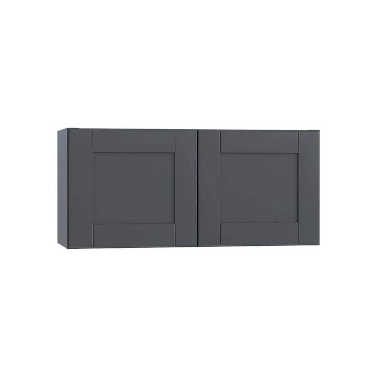 Home Decorators Collection Washington 33 in. W x 24 in. D x 12 in. H Assembled Plywood Wall Kitchen Cabinet in Valiant Onyx with Soft Close Doors