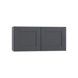 Home Decorators Collection Washington 33 in. W x 24 in. D x 12 in. H Assembled Plywood Wall Kitchen Cabinet in Valiant Onyx with Soft Close Doors