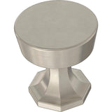 Classic Octagon 1-1/4 in. (32 mm) Satin Nickel Cabinet Knob - Super Arbor