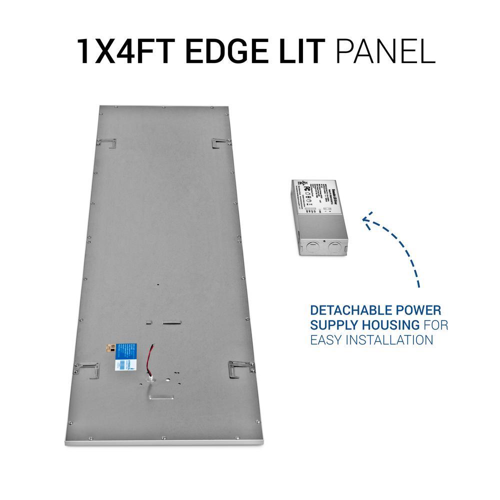1 ft. x 4 ft. White Integrated LED Dimmable Edge Lit Panel, 4000K (4-Pack)