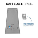 1 ft. x 4 ft. White Integrated LED Dimmable Edge Lit Panel, 4000K (4-Pack)