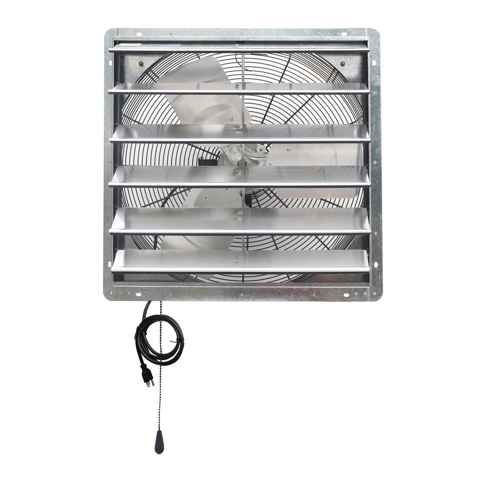 5088 CFM Silver Electric Powered Gable Mount Shutter Fan/Vent - Super Arbor