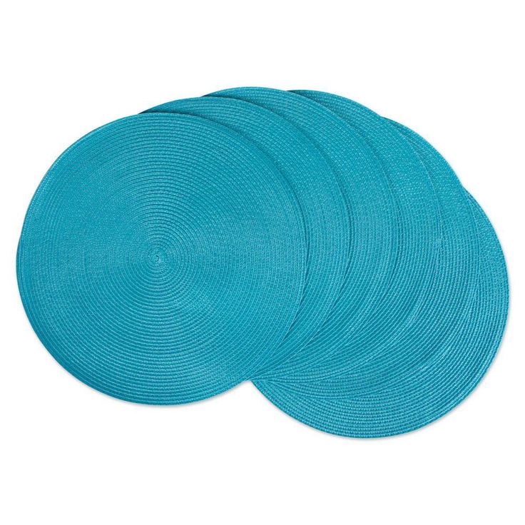 Aqua Round Woven Placemat (Set of 6)