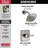 Delta Ashlyn Stainless 1-Handle Shower Faucet