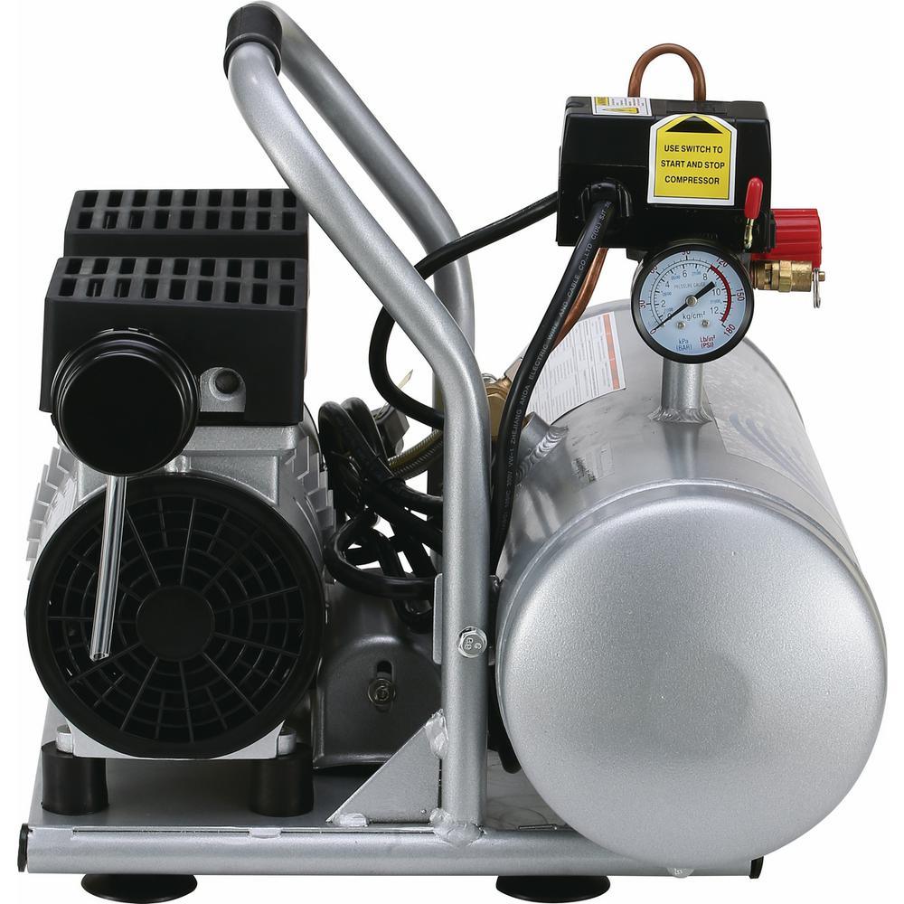 2.0 Gal. 1.0 HP Portable Electric Ultra Quiet, Oil-Free and Aluminum Air Tank Air Compressor with Nail Gun Kit - Super Arbor