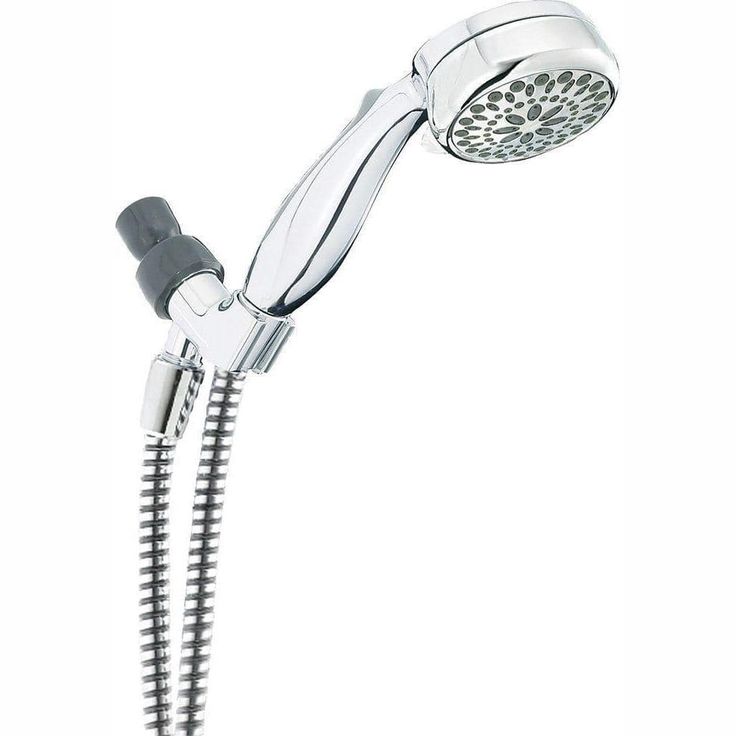 7-Spray 3.4 in. Single Wall Mount Handheld Shower Head in Chrome