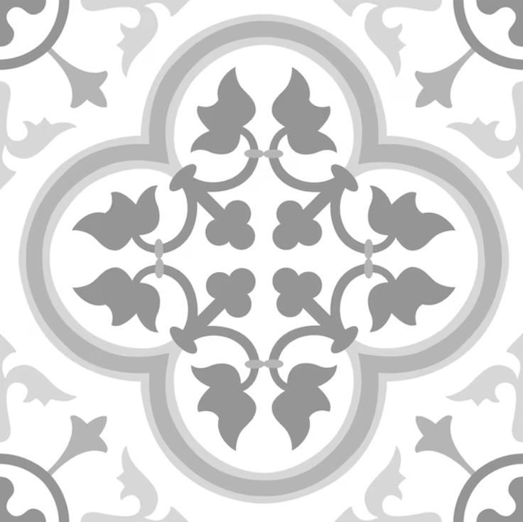 FloorPops Grey and White 2.75-mil x 12-in W x 12-in L Water Resistant Peel and Stick Vinyl Tile Flooring