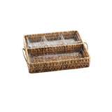 Garden Terrace Dbl.Tray Server. Glass Tray 12.25