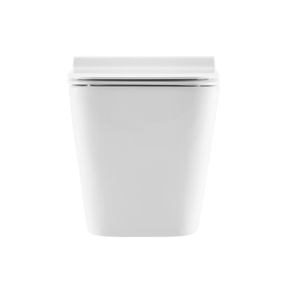 0.8/1.28 GPF Concorde Wall Hung Square Dual Flush Elongated Toilet Bowl in White