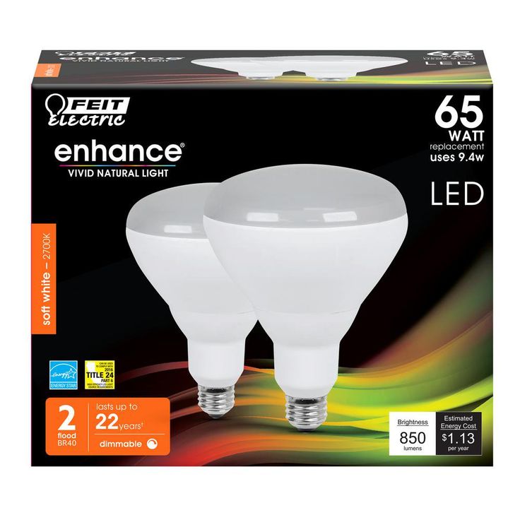 Feit Electric 65-Watt Equivalent BR40 Dimmable CEC Title 24 Compliant LED Energy Star 90+ CRI Flood Light Bulb in Soft White (12-Pack)