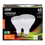 Feit Electric 65-Watt Equivalent BR40 Dimmable CEC Title 24 Compliant LED Energy Star 90+ CRI Flood Light Bulb in Soft White (12-Pack)