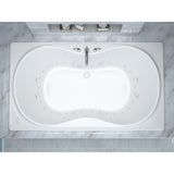 Star 6 ft. Rectangular Drop-in Whirlpool and Air Bath Tub in White - Super Arbor