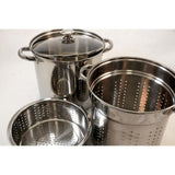 20 Qt. Professional 18/10 Stainless Steel Multi-Cooker with Lid (4-Piece)