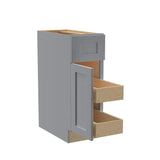Home Decorators Collection Newport 12 in. W x 24 in. D x 34.5 in. H Assembled Plywood Base Kitchen Cabinet in Pearl Gray with 2ROT Soft Close LH