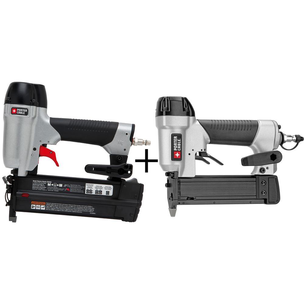 18-Gauge Pneumatic Brad Nailer Kit with Bonus 23-Gauge 1-3/8 in. Pin Nailer - Super Arbor