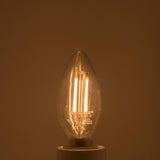 Bulbrite 40W Equivalent Warm White Light B11 Dimmable LED Filament Light Bulb (4-Pack)