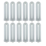 12-Watt U-Shape Fluorescent CFL Plugin Light Bulb, 4100K Cool White (5-Pack) - Super Arbor