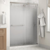 Lyndall 60 in. x 71-1/2 in. Frameless Mod Soft-Close Sliding Shower Door in Matte Black with 1/4 in. (6 mm) Clear Glass - Super Arbor