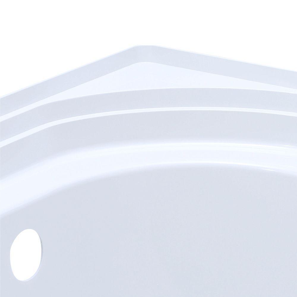 Accord 5 ft. Left Drain Rectangular Alcove Soaking Tub in White - Super Arbor