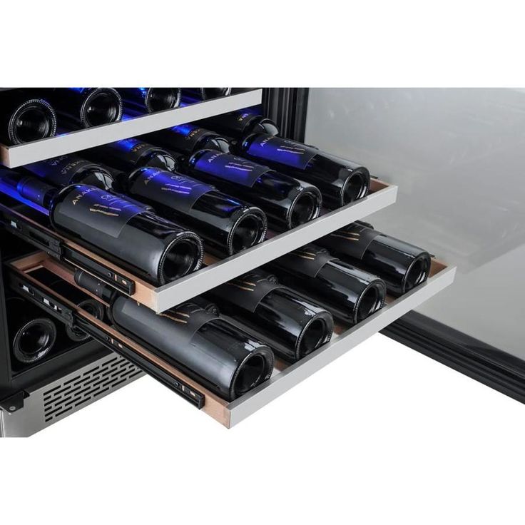 Avallon 54-Bottle Capacity Stainless Steel Built-In/Freestanding Wine Chiller
