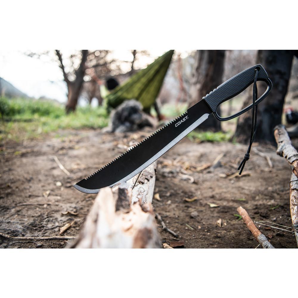 F1400 14 in. Full-Tang Stainless Steel Machete with Nylon Sheath - Super Arbor