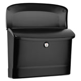 Princeton Locking Wall Mount Mailbox Black - Super Arbor