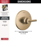 Delta Champagne Bronze Lever Shower Handle