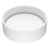VIGO Anvil Round Vessel Bathroom Sink in White Matte StoneTM