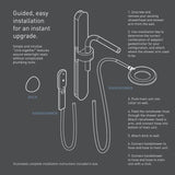 Nebia by Moen 1-Spray 8 in. Dual Shower Head and Handheld Shower Head with Magnetic Dock in Spot Resist Brushed Nickel