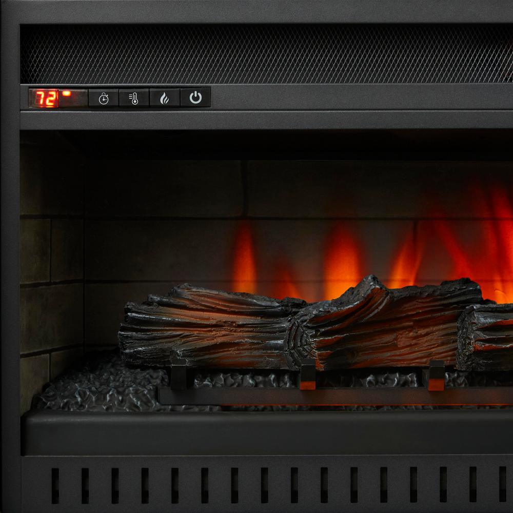 Cecily 72 in. Media Console Infrared Electric Fireplace in Rich Brown Cherry - Super Arbor