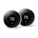 Nest Learning Thermostat 3rd Gen in Mirror Black - Super Arbor