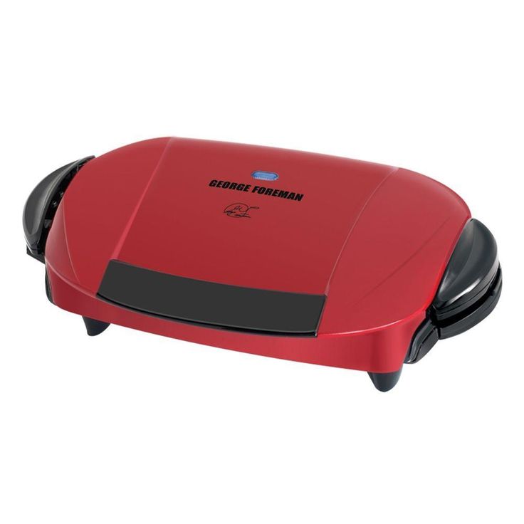 103 sq. in. Red Indoor Grill with Removable Plates