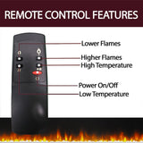 Callisto 30 in. Wall-Mount Electric Fireplace in Black - Super Arbor