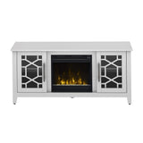 Clarion 54 in. Media Console Electric Fireplace in Cool Gray - Super Arbor