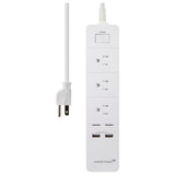 3-Outlet/2 USB Ports Wi-Fi Alexa Enabled Power Strip - Super Arbor