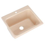 Kensington Drop-In Acrylic 25 in. 1-Hole Single Bowl Utility Sink in White - Super Arbor