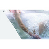 Millennium 8 - 72 in. Acrylic Center Drain Corner Drop-In Air Bath/ Whirlpool Bathtub with Heater in White - Super Arbor