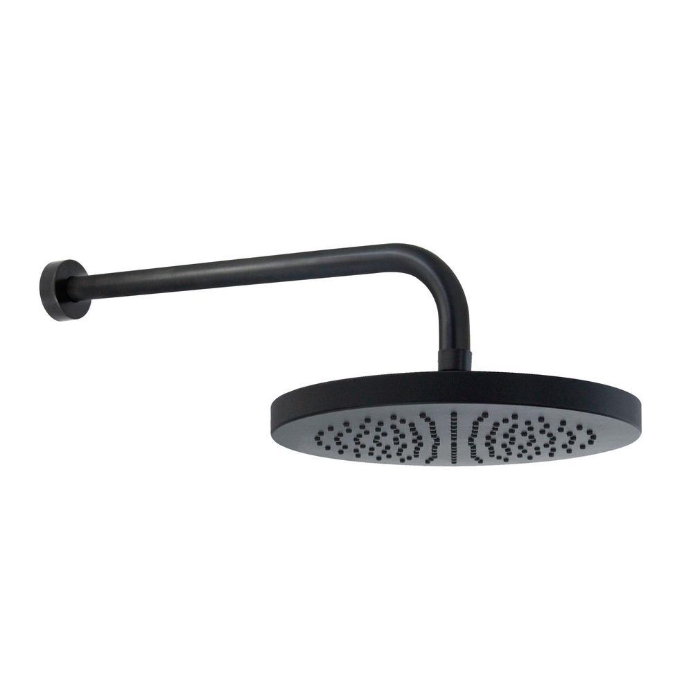 1-Spray 10 in. Single Wall Mount Waterfall Fixed Rain Shower Head in Rubbed Bronze - Super Arbor