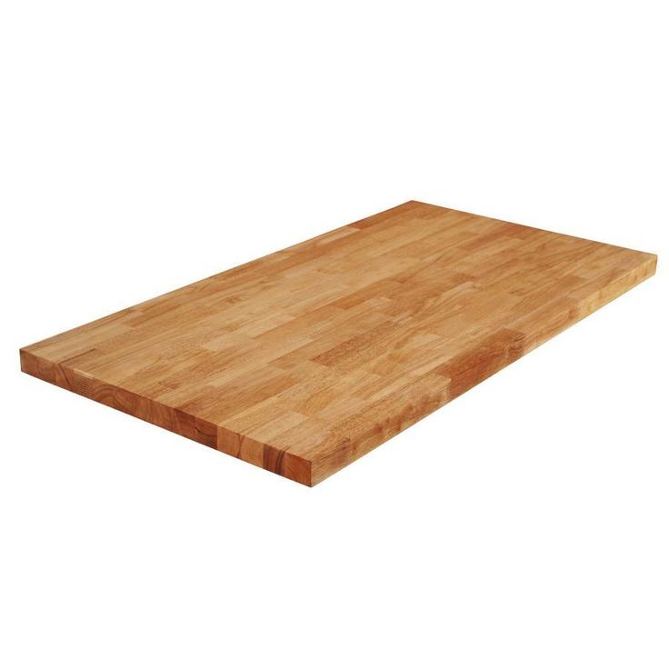 Sparrow Peak Rubberwood 6-ft Natural Straight Butcher Block Rubberwood Kitchen Countertop