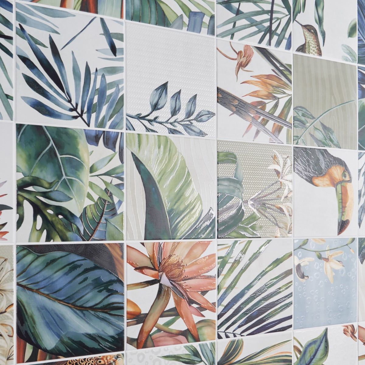 Angela Harris Wilder Tikida Decor 8x8 Matte Ceramic Tile - Botanical Design