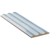 Ponto Iris White Fluted 5x16 3D Polished Porcelain Tile by Lux Tile