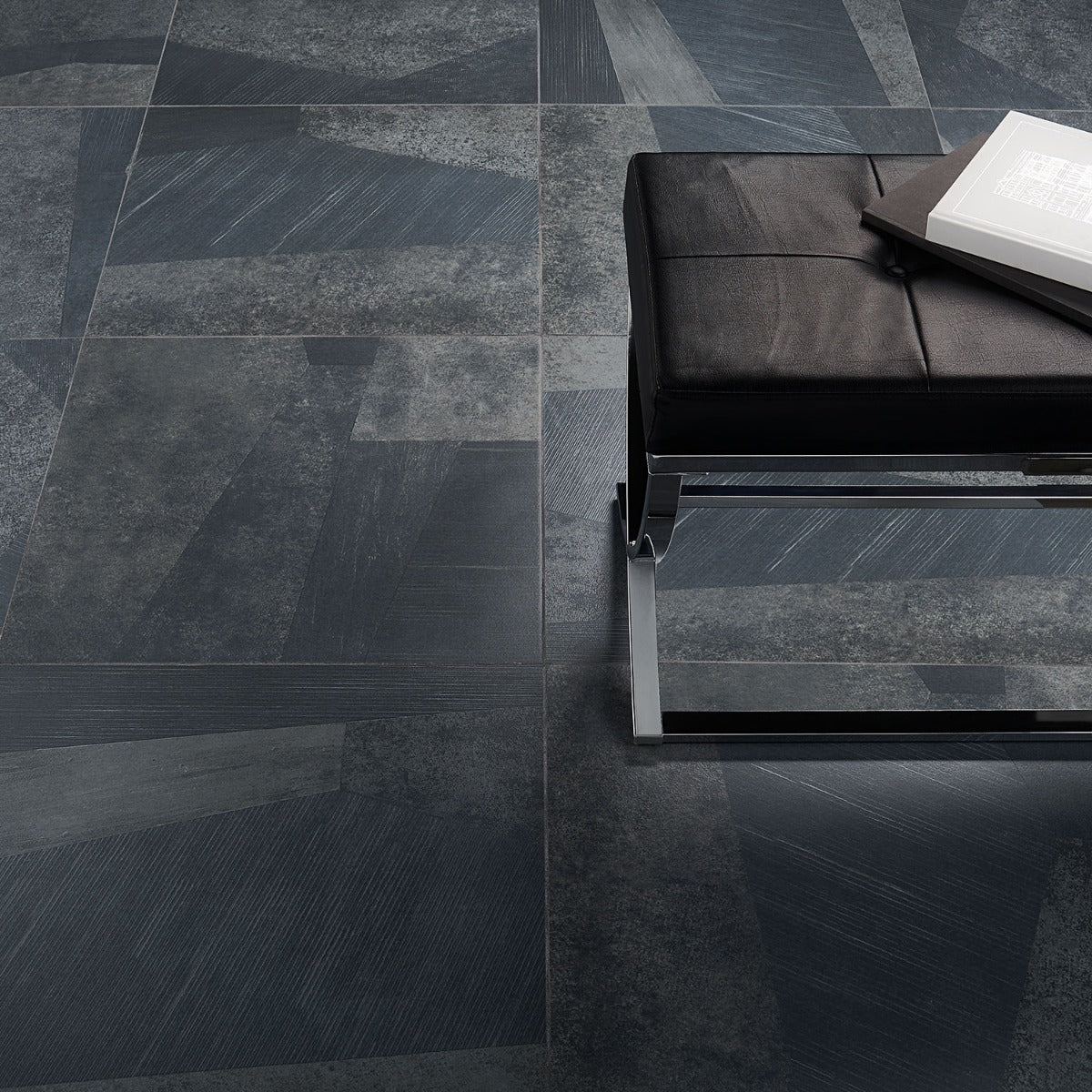 Stories Black Matte Porcelain Tile 24x24 - Lux Tile