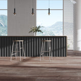 Kinzie Concave Charcoal Black 4x16 3D Matte Ceramic Tile